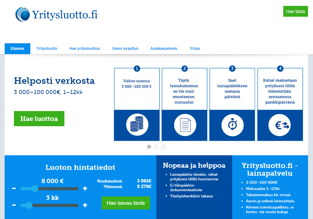 Yritysluotto sivusto